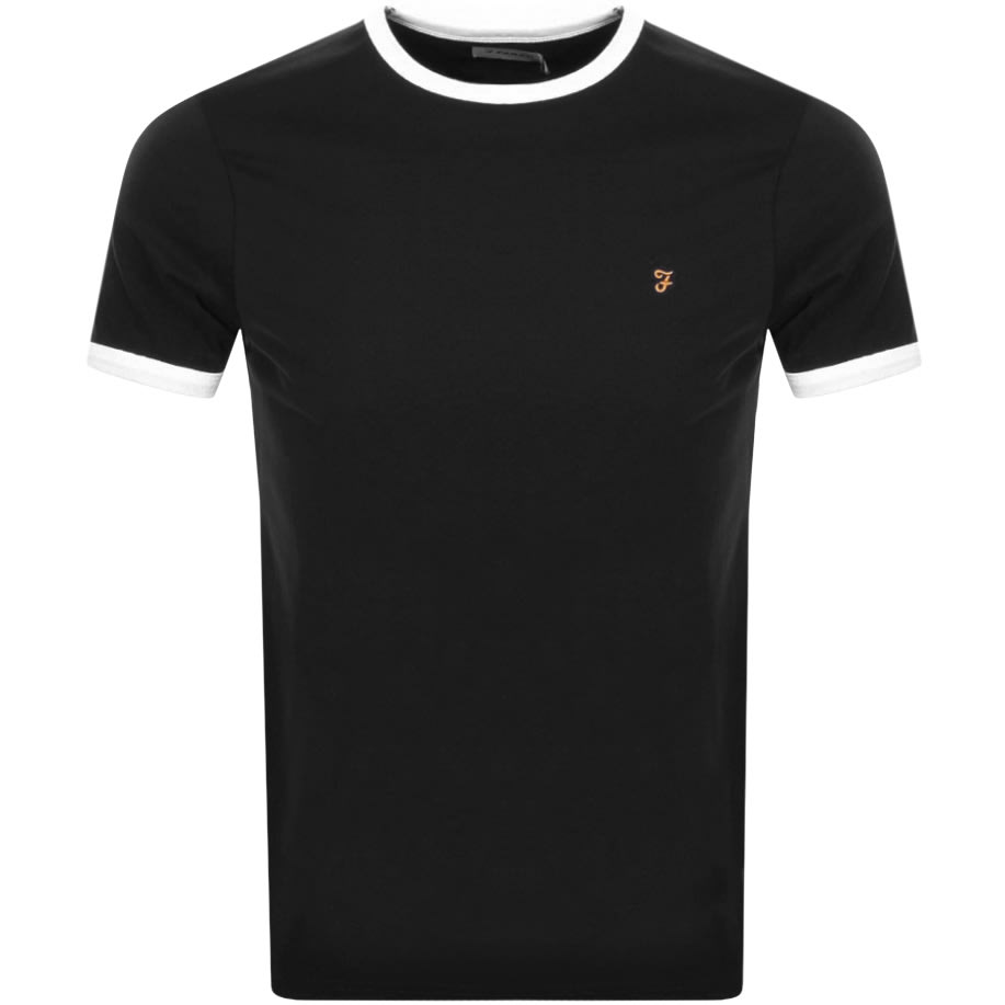 Alternative Image for ProductFarah Vintage Groves Ringer T Shirt Black1